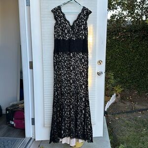 EUC Tadashi Shoji Lace Full Length Dress Size 14